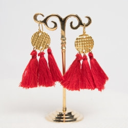 ゴールドプレートとタッセルのピアス - サブ5