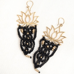 ロータスとマクラメのピアス - サブ5