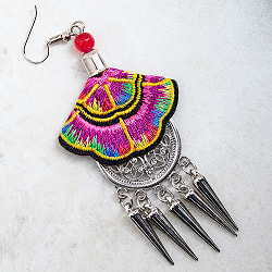 シルバーロッドと刺繍細工のピアス - サブ4