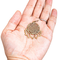 フラワー オブライフとロータスのピアス - サブ5