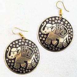 ゴールド メタル プレートのピアス Mサイズ - サブ2