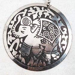 シルバー メタル プレートのピアス Mサイズ - サブ4