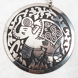 シルバー メタル プレートのピアス Lサイズ - サブ4