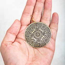 シルバー メタル プレートのピアス Lサイズ - サブ5