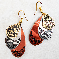 メダル カラーのメタル プレートピアス - サブ2