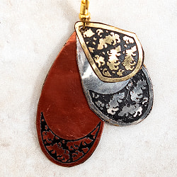 メダル カラーのメタル プレートピアス - サブ4