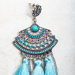 タッセルとチェーンのセクターフォルムピアス - サブ4