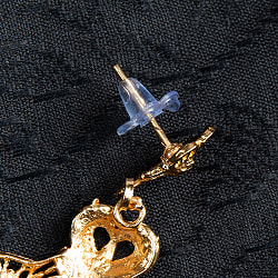 フラワー モチーフのゴールドメタル ピアス - サブ5