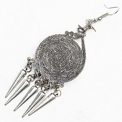 花模様刺繍細工のシルバーピアス - サブ4