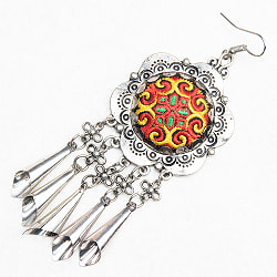 花模様刺繍細工のシルバーピアス - サブ3