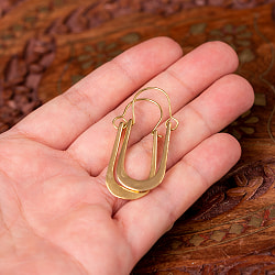 インドのゴールデン　トラディショナル・ピアス　U字形 - サブ5