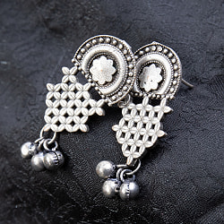 シルバーメタルピアス　クロスフラワー - サブ3
