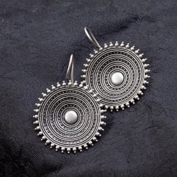 シルバーメタルピアス　サークル