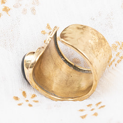 インドの伝統うずまき模様の天然石リング - サブ4