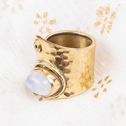 インドの伝統うずまき模様の天然石リング - サブ5