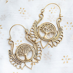 インドのゴールデン　カルパヴリクシャのピアス - サブ2