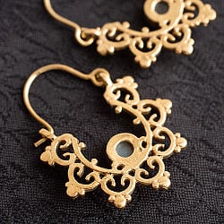 インドの伝統 天然石 曼荼羅ピアス - サブ3