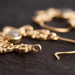 インドの伝統 天然石 曼荼羅ピアス - サブ4