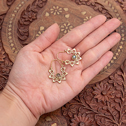 インドの伝統 天然石 曼荼羅ピアス - サブ5