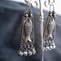 シルバーメタルピアス　おさかなピアス - サブ2