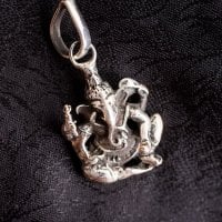 シルバー　ガネーシャのペンダント【紐付】(ID-PIAS-1322)