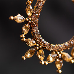 シャンパンゴールドビジューのゴージャスピアス - サブ4