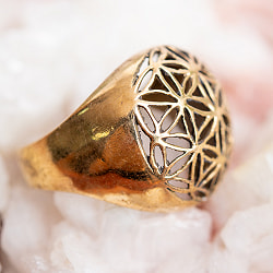 生命の花　ぷっくりゴールドリング - 小- - サブ2