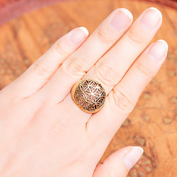 生命の花　ぷっくりゴールドリング - 小- - サブ4