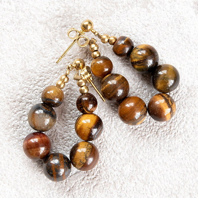 インドの伝統 天然石のボールピアスの選択用写真