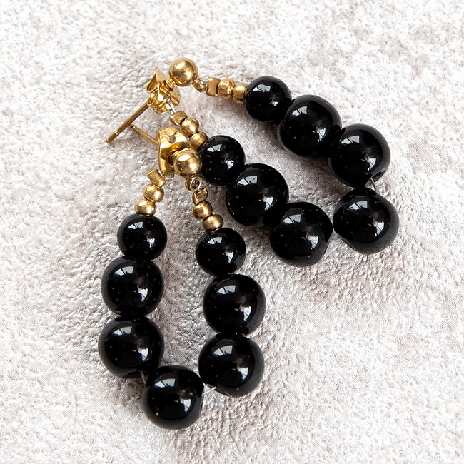 インドの伝統 天然石のボールピアスの選択用写真