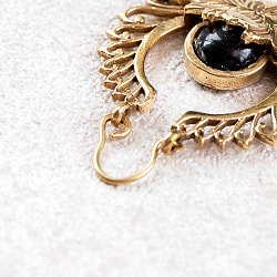 インドの伝統　天然石のロータスピアス - サブ5