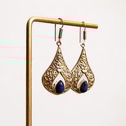 インドの伝統　天然石のしずくピアス - サブ2