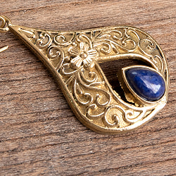 インドの伝統　天然石のしずくピアス - サブ4