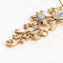 インドの伝統　天然石のアラベスクピアス - サブ4