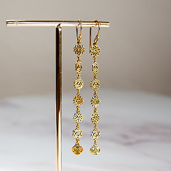 ゴールドカラーのシンプルデザイン　チャクラピアス - サブ2