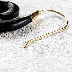 インドの木製トライバルピアス　螺旋 - サブ5