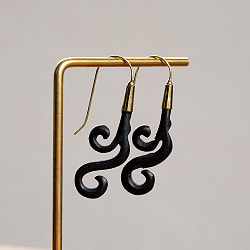 インドの木製トライバルピアス　辻風 - サブ2