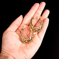 インドの伝統　ゴールドピアス　オーバル - サブ4