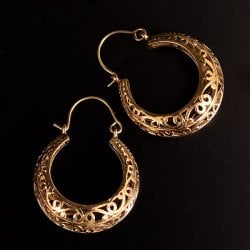 インドの伝統　ゴールドピアス　サークル