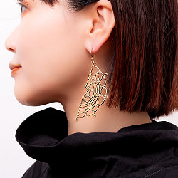 インドの伝統　ゴールドピアス　マンダラ - サブ5