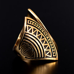 【安心のフリーサイズ】古代ロマンを感じるゴールドリング - サブ3