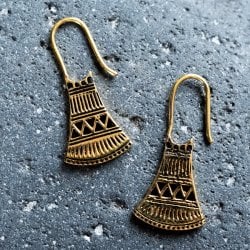小さめのサイズが可愛い ゴールドピアス - トライバル(ID-PIAS-1407)
