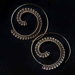 〔お得！選べる3個セット〕インドのゴールドプレート トラディショナル・ピアス - サブ3