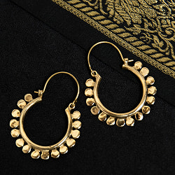 〔お得！選べる3個セット〕インドのゴールドプレート トラディショナル・ピアス - サブ4