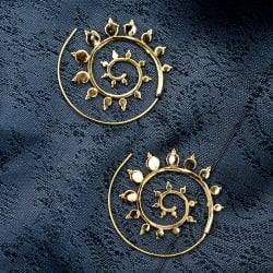 〔お得！選べる3個セット〕インドのゴールドプレート トラディショナル・ピアス - サブ5