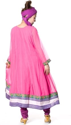 パンジャビ・ドレス3点セット - ピンク - サブ3