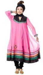 パンジャビ・ドレス3点セット - ピンクの商品写真