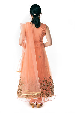 【※胸肩回りタイトです】インドのゴージャスパンジャビ・ドレスセット - サブ4