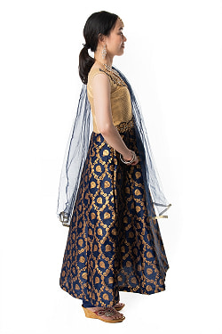 【※胸肩回りタイトです】インドのゴージャスパンジャビ・ドレスセット - サブ3