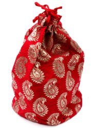 インドのマチ付き巾着[3個セット]の商品写真